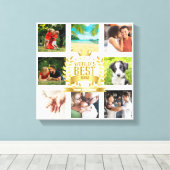 Moederdag Worlds Best Mam Family Photo Collage Canvas Afdruk (Insitu (Houten vloer))