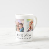 Moederdag World's beste mam 3 foto's Porselein Kop (Voorkant rechts)