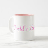 Moederdag World's beste moeder Tweekleurige Koffiemok (Voorkant links)