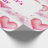 Moederdag Wrapping Paper - Water Color Hearts Cadeaupapier (Hoek)
