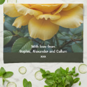 Moederdag Yellow Rose Flowers Elegante Keuken Theedoek (Gevouwen)