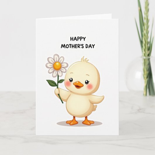 Moederdag Zachte Madeliefjes Kaart (Voorkant)