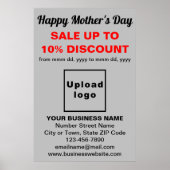 Moederdag zakelijke verkoop grijs Poster (Voorkant)