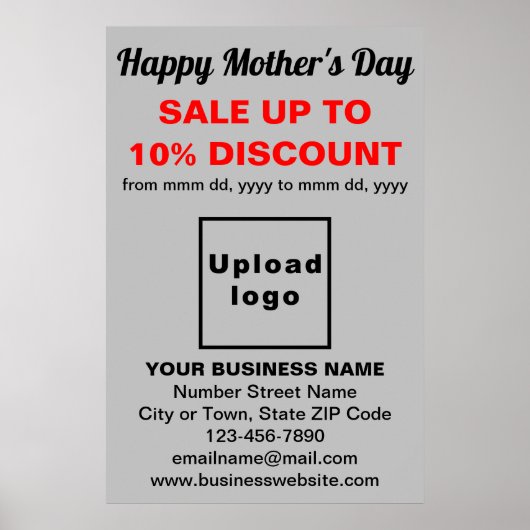 Moederdag zakelijke verkoop grijs Poster (Voorkant)