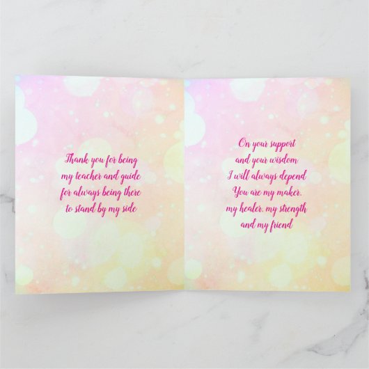 Moederdag zegening groet kaart (Binnen)