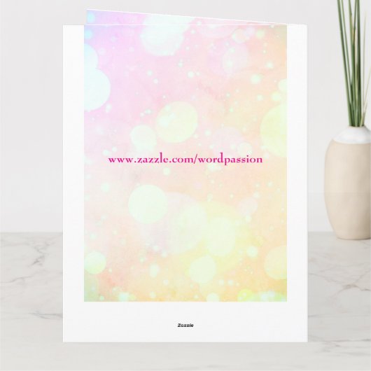 Moederdag zegening groet kaart (Achterkant)