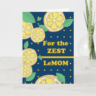 Moederdag Zest LeMOM Best Mam Ever Lemons Kaart