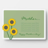 Moederdag Zonbloemen Fotoplaat (voorkant)