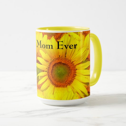 Moederdag Zonbloemen Mok (Voorkant rechts)