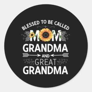 Moederdag zonder naam mam oma Grea Ronde Sticker