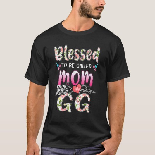 Moederdag zonder zegen heet mama en GG Flora T-shirt (Voorkant)