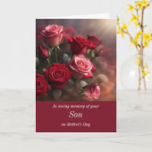 Moederdag zonder Zoon in Herdenking Kaart (Gele Bloem)