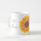 Moederdag Zonnebloem Beste Moeder van de Wereld Koffiemok (Voorkant links)