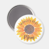 Moederdag Zonnebloem Beste Moeder van de Wereld Magneet (Voorkant / Achterkant)
