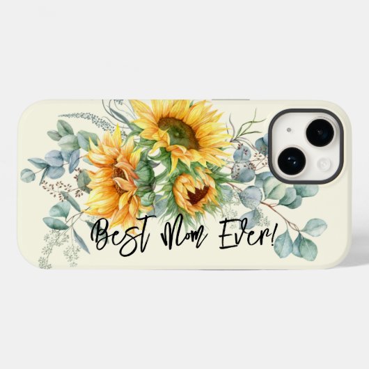 Moederdag Zonnebloem Eucalyptus Beste Moeder Case-Mate iPhone Case (Achterkant (horizontaal))