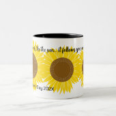 Moederdag Zonnebloem Gepersonaliseerd koffie Mok (Center)