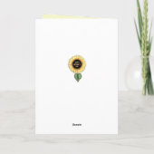 Moederdag Zonnebloem Kaart (Achterkant)