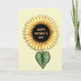 Moederdag Zonnebloem Kaart