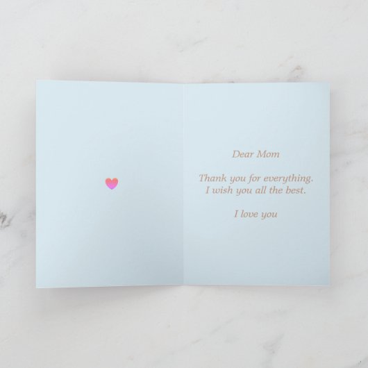 Moederdag Zonnebloem Kaart (Binnen)