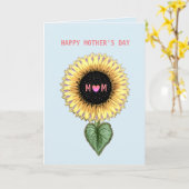 Moederdag Zonnebloem Kaart (Gele Bloem)