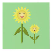 Moederdag - Zonnebloemen - Aangepaste foto uploade Kubus (Voorkant)