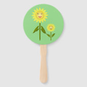 Moederdag Zonnebloemen Aangepaste verjaardag Handwaaier (Voorkant)