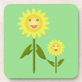 Moederdag Zonnebloemen Bier Onderzetter (Voorkant)