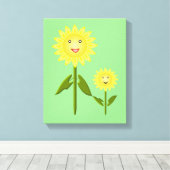 Moederdag Zonnebloemen Canvas Afdruk (Insitu (Houten vloer))