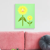 Moederdag Zonnebloemen Canvas Afdruk (Insitu (Woonkamer))
