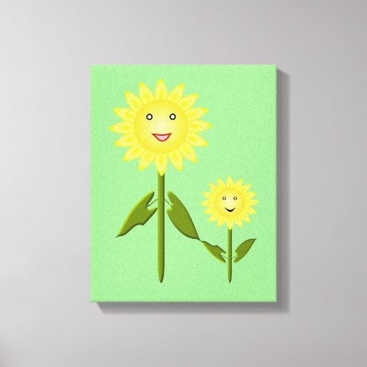 Moederdag Zonnebloemen Canvas Afdruk (Voorkant)