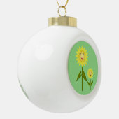 Moederdag Zonnebloemen Keramische Bal Ornament (Links)