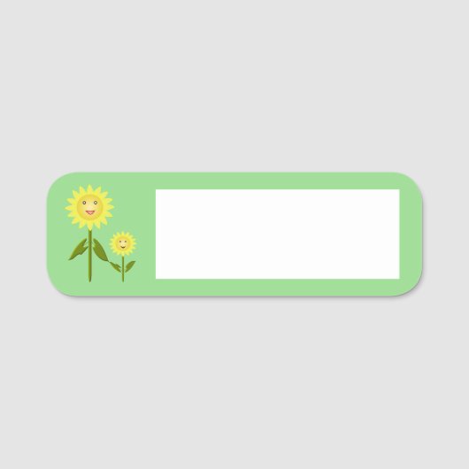 Moederdag Zonnebloemen Naamplaatje (Voorkant)