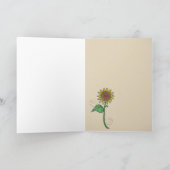 Moederdag Zonnebloemen Oekraïens Meisje Volkskunst Kaart (Binnen)