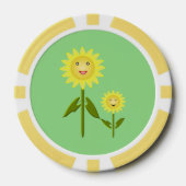 Moederdag Zonnebloemen Poker Chips (Voorkant)