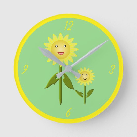 Moederdag Zonnebloemen Ronde Klok (Voorkant)