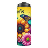 Moederdag: Zonnebloemen, Vlinders, Joy Thermosbeker (Voorkant)