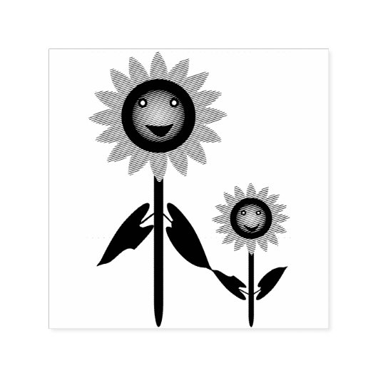 Moederdag Zonnebloemen Zelfinktende Stempel (Design)