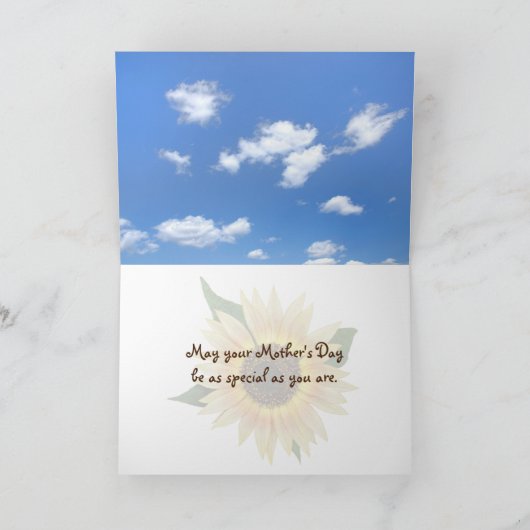 Moederdag Zonnebloemveld Kaart (Binnen)