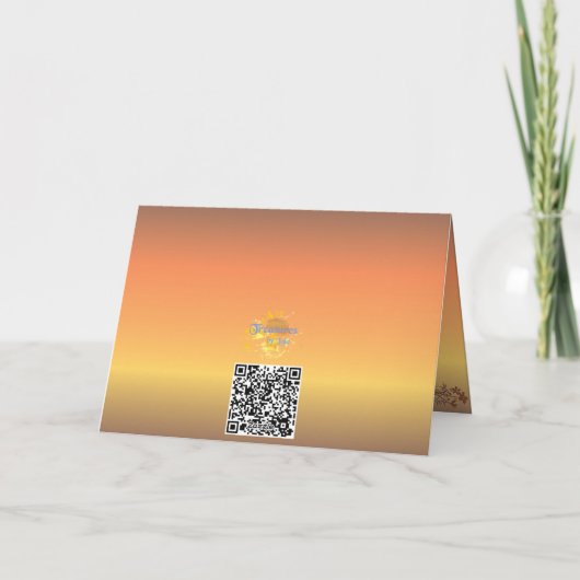 Moederdag Zonsondergang en bloemen 2584 Kaart (Achterkant)