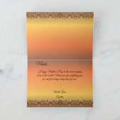 Moederdag Zonsondergang en bloemen 2584 Kaart (Binnen)