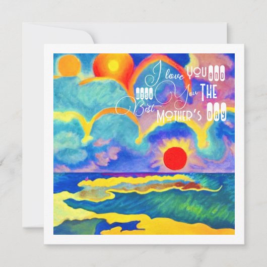 Moederdag zonsondergang kaart (Voorkant)