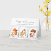 Moederdag zuster Mam & Child Love Card Kaart (Gele Bloem)
