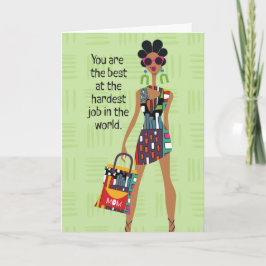 Moederdag - Zwaarste baan ter wereld Bedankkaart