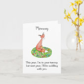 Moederdag Zwanger Mama cadeau van Baby Kaart (Gele Bloem)