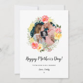 moederdag Zwangerschap baby Aankondiging Bloemen (Voorkant)