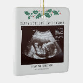 Moederdag Zwangerschap Ultrageluid Foto grootmoede Keramisch Ornament (Rechts)
