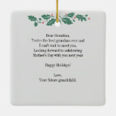 Moederdag Zwangerschap Ultrageluid Foto grootmoede Keramisch Ornament (Achterkant)