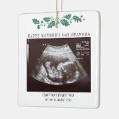 Moederdag Zwangerschap Ultrasound Foto Grandma Keramisch Ornament (Links)