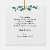 Moederdag Zwangerschap Ultrasound Foto Grandma Keramisch Ornament (Achterkant)