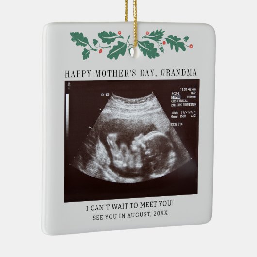 Moederdag Zwangerschap Ultrasound Grandma Keramisch Ornament (Rechts)